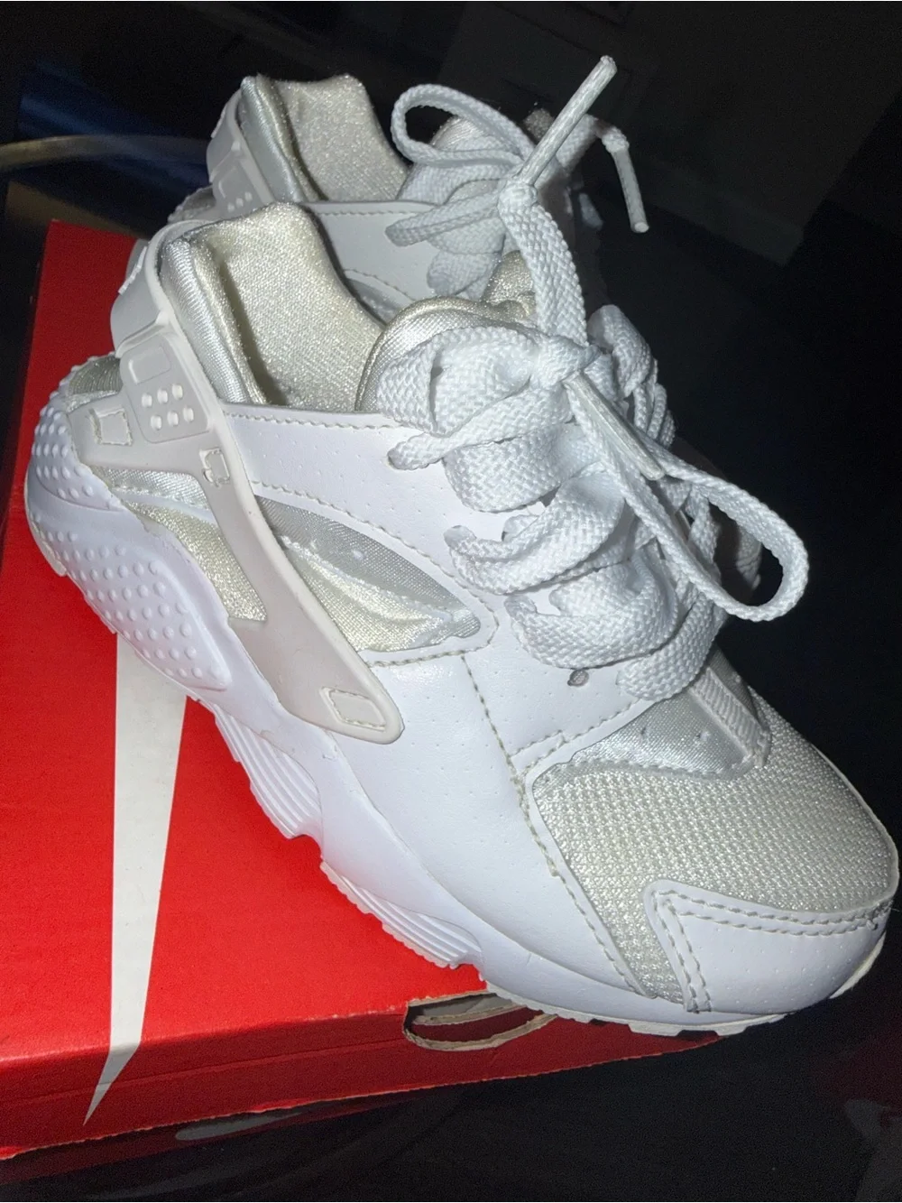 Nike Kids White Lace-Up Sneakers